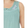 thumbnail image 6 of EZI Women's Plus Cotton-rich Sleeveless Nightgown, 6 of 7