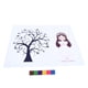 thumbnail image 2 of Libro de firmas de invitados para fiesta de cumpleaños de niña, registro de entrada, pintura de árbol con huellas dactilares, 2 of 14