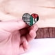 thumbnail image 1 of Palestine Flag Enamel Pin Map Badge Heart Shaped Brooch Lapel Pin, 1 of 6