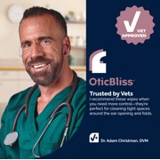 Vetnique OticBliss Dog Ear Cleaning Ear Wipes for Dogs and Cats, 100ct