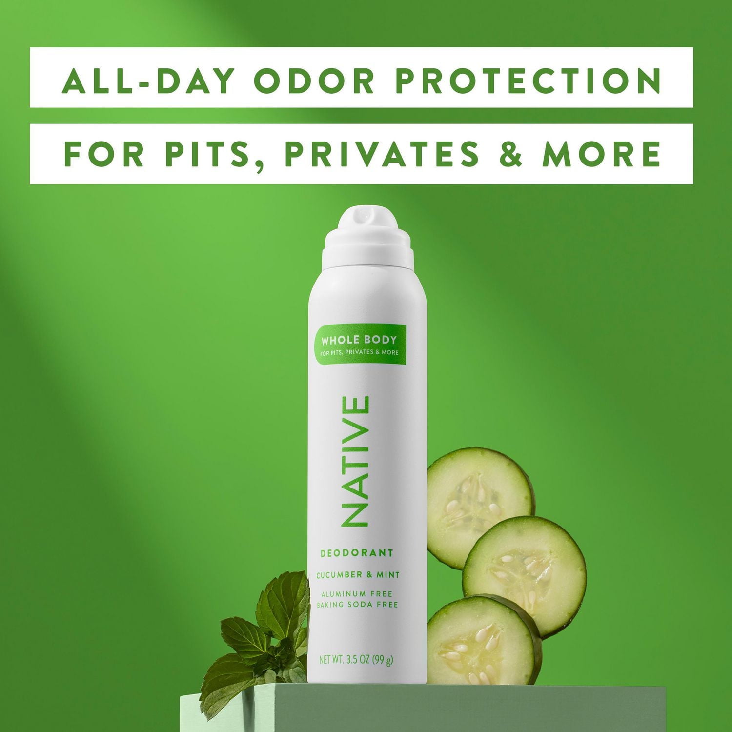 Native Whole Body deodorant, Cucumber & Mint, 99G, 99g