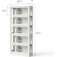 thumbnail image 2 of Display Cabinet with Acrylic Glass Doors,5-Tiers Curio Cabinet with LED Lighting for Collectibles, Collectibles Toy Organizers Rack & Display Shelf Display Case Storage Cabinet, Antique White, 2 of 18