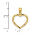 thumbnail image 2 of 14k Yellow Gold Polished Sparkle Cut Nugget Love Heart Pendant Necklace Measures 15x20.7mm - Pendant for Women, 2 of 2