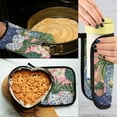 thumbnail image 5 of Yayeee Oven Mitts and Pot Holder Set of 2 Heat Resistant Kitchen Gloves Baking Hot Pad, Floral Vase, 5 of 5
