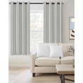 thumbnail image 2 of Sage Green Striped Blackout Curtains 39 Inches Long, Sage Green White Stripes Farmhouse Thermal Insulated Black Out Curtains, Short Darkening Window Curtain Drapes for Cafe Bedroom 27.5"x39" 2 Panels, 2 of 8