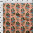 thumbnail image 2 of oneOone Viscose Chiffon Peach Fabric Leaves & Paisley Block Dress Material Fabric Print Fabric By The Yard 42 Inch Wide, 2 of 4