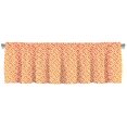 thumbnail image 2 of Blackout Tangerine Orange Greek Key Pattern Rod Pocket Short Window Curtain Valance for Kitchen Bedroom Decor, 52" x 18", Tangerine Orange, 1 Panel, 2 of 6