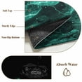 thumbnail image 6 of Non-Slip Rug Pad Rugs Teal Watercolor Transparent Flower Rectangle Area Rugs 5x7Ft Soft Carpet Pads for Living Room Kids Room, Blooms Floral on Black, 6 of 9
