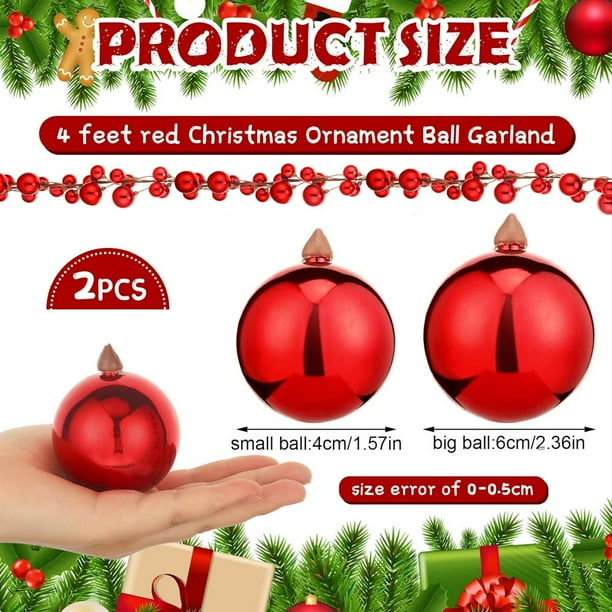 Red plastic christmas balls discount