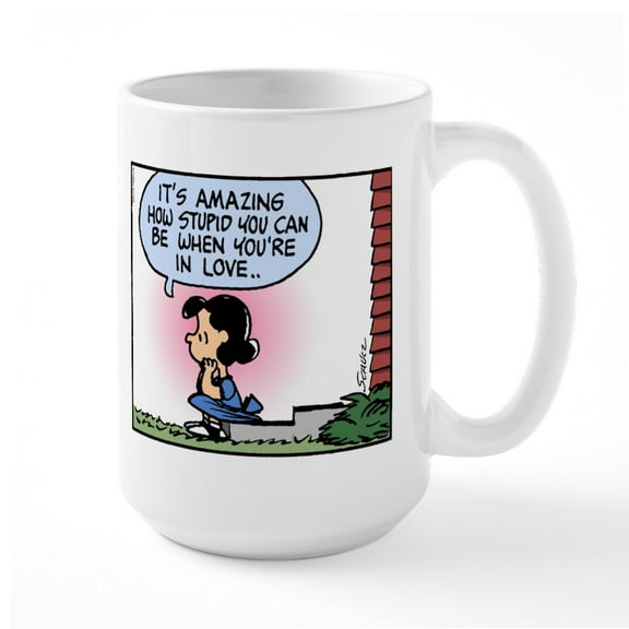 CafePress - Lucy In Love Large Mug - 15 oz Ceramic Large White Novelty Mug