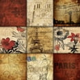 thumbnail image 2 of Grey, Jace 26x26 Black Ornate Wood Framed with Double Matting Museum Art Print Titled - Paris 9 patch, 2 of 4