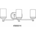 thumbnail image 4 of Glide Collection Three-Light Brushed Nickel Etched Opal Glass Coastal Bath Vanity Light, 4 of 4