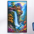 thumbnail image 1 of Cuadros Decorativos 5D bricolaje ronda completa taladro diamante pintura cascada Kit decoración del hogar (B6866) Wdftyju embutido en tela, 1 of 9