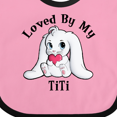 thumbnail image 4 of Inktastic Loved By My TiTi Bunny Rabbit Boys or Girls Baby Bib, 4 of 4