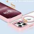 thumbnail image 4 of KOMI Magnetic Case for iPhone 13 Pro Max Case with Camera Stand [Compatible with MagSafe] [Military Drop Tested] Shockproof Slim Clear iPhone 13 Pro Max Phone Case for Women Men Pink, 4 of 5