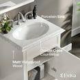thumbnail image 4 of Eviva Elite Stamford 24" White Bathroom Vanity w/ Double Ogee Edge White Carrara Top, 4 of 7
