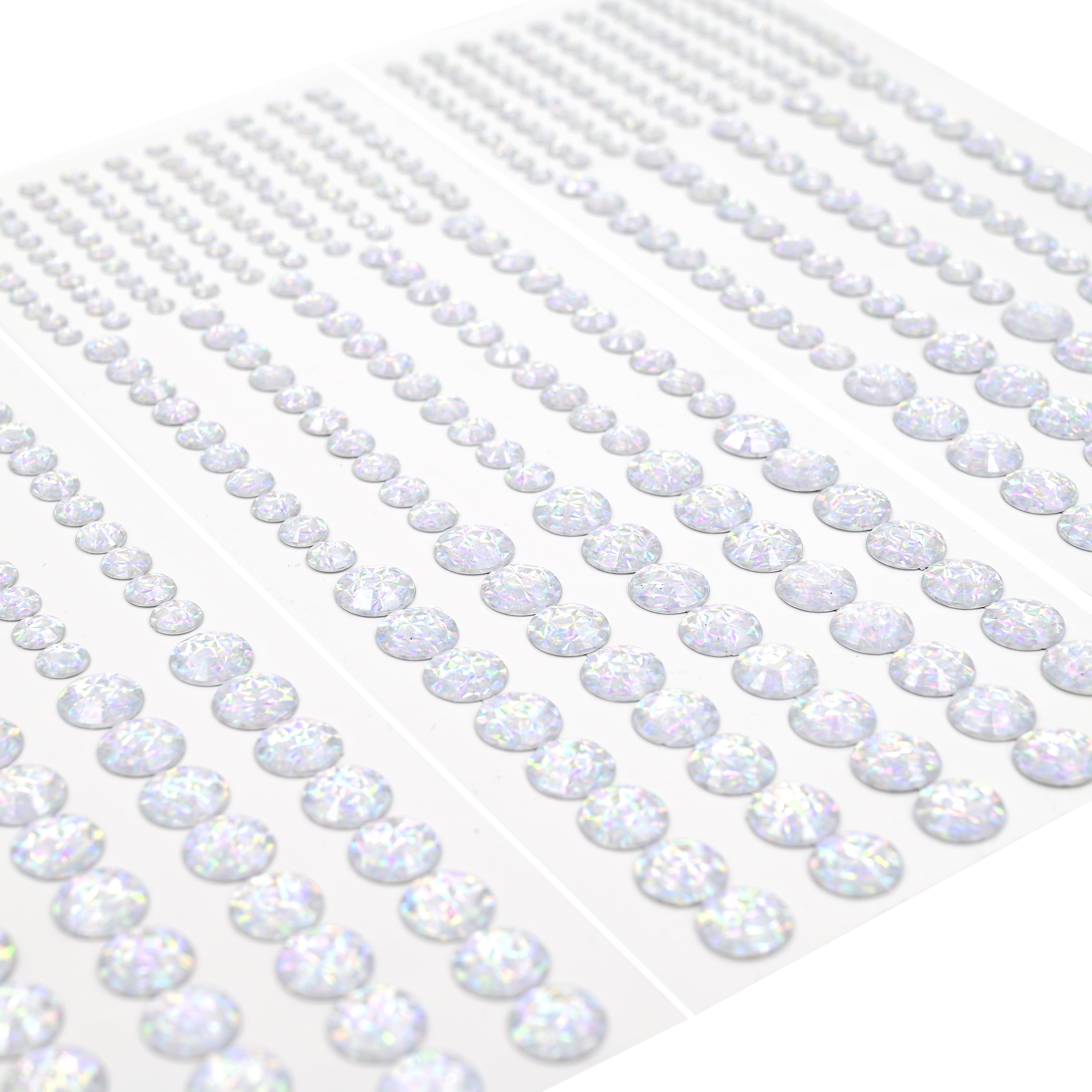 Hello Hobby Clear Iridescent Round Gemstones, 570 Piece Scrapbooking Embellishments