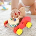 thumbnail image 3 of Juguete De Coche De Tracción Inofensivo, Juguete De Tambor De Coche De Oso De Madera, Bebé Niño Pequeño Para Niños Regalo De Cumpleaños Bebé Para Jugar ANGGREK EAYQ02, 3 of 8
