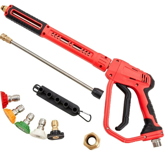 High Pressure 4000PSI Car Power Washer Gun Spray Wand Lance Nozzle and Hose Kit