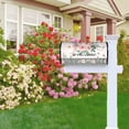 thumbnail image 3 of Spring Summer Season Welcome Mailbox Cover 21" x18" Pink Flowers Leaf Magnetic Mailbox Covers Black and White Plaid Large Post Letter Box Covers Garden Yard Home Decor for Outside, 3 of 6
