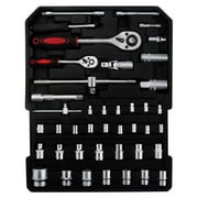 799pcs Aluminum Trolley Case Tool Set, Tool Box With Mechanic Travel Tool Kit Wrenches Socket Trolley Standard Metric Hand Tool Kit With Case Box Organize Castors Trolley, Adjustable Wrench, Pliers