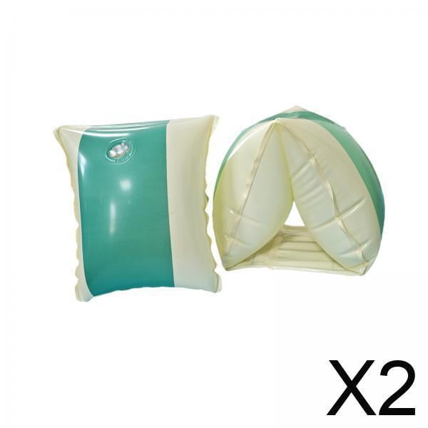 2x Anillos De Brazo De Natación Mangas Flotantes De Natación Equipo De Natación De Piscina Bandas De Brazo De Natación Verde