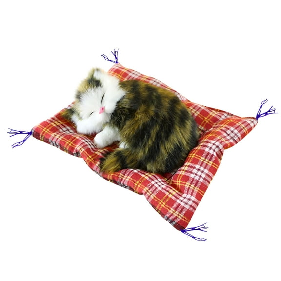 BESTSKY Interactive Lifelike Simulation Cat Toy for Kids - Realistic Meowing & Moving Kitten Plush, Educational Sensory Toy for Ages 3 , Soft Artificial Fur Stuffed Animal (14x17cm)