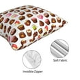 thumbnail image 4 of Throw Pillow Covers, Cute Chocolate Print Soft Square Pillow Cases with Invisible Zipper for Couch Bed Sofa, Farmhouse Fall Home Decor 16"x16", 4 of 7