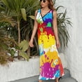 thumbnail image 4 of colorful splashes Sleeveless Dress luxury woman party dress dresses for woman Dance dresses, 4 of 7