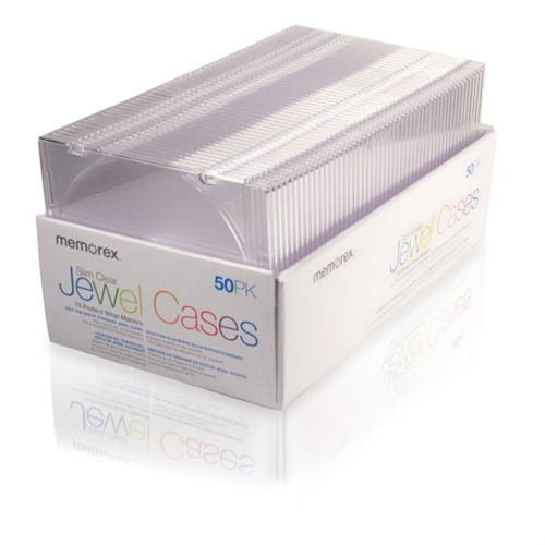 Memorex Clear Slim CD Jewel Cases 50 Pack