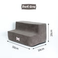 thumbnail image 3 of LSLJS New Pet Stair Microfiber Cover Non-Slip Bottom Pet Bed Dog Ramp 2 Steps, 3 of 3