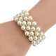 thumbnail image 1 of Guardurnaity plateada de perlas de imitación de cristal para mujer, brazalete circular en espiral envolvente de varias hileras Ropa, zapatos y accesorios Miscelánea Oro 4 filas, 1 of 1