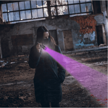 New high-power UV365 black mirror purple light pet detection and anti-counterfeiting high-power purple light flashlight