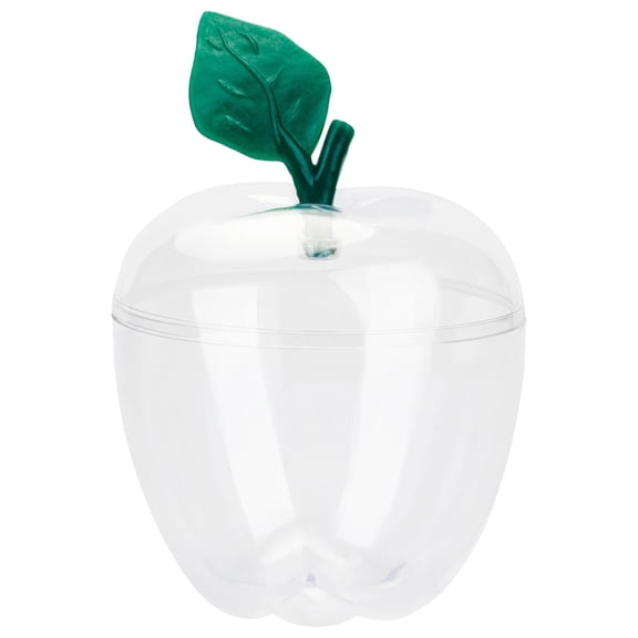 Spherical Candy Containers, 5.9 x 4.5 in / 15 x 11.5 cm Clear Plastic Spherical Gift Box with Decorative PE Leaf, Versatile as Seasoning or Candy Storage, Teacher Appreciation Gift