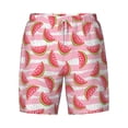 thumbnail image 4 of Lsque Mens Swim Trunks Sweet Watermelon Pattern - Bathing Suit Compression Liner - Beach Swim Shorts Swimwear - (S-3XL) - Stretch Quick Dry -3X-Large, 4 of 9