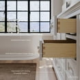 thumbnail image 5 of Audrey 84 in. Bath Vanity Set in White with White Quartz Top with Brushed Nickel, 5 of 5