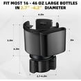thumbnail image 5 of Car Cup Holder Expander, Cup Holder Extender Adapter for Car with Adjustable Base, Fits YETI 24/36/46oz, HydroFlask 32/40oz, Large Water Bottles in 2.7"-4.2" (16-46 OZ), 5 of 6