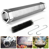 12" Premium Pellet Smoker Tube for All Grill or Smoker, Hot or Cold Smoking, 5 Hours of Billowing Smoke, Stainless Steel Wood Charcoal Tube Smoke, an Easy and Safe Way to Provide Smoking