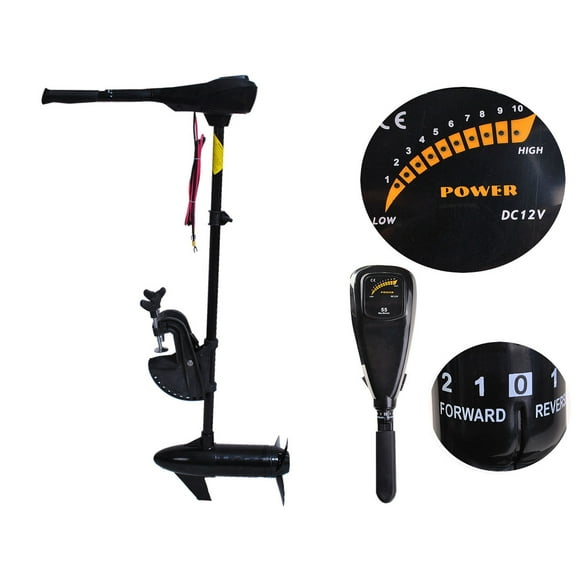 Costway 55lbs Freshwater Transom Mounted Trolling Motor 36" Shaft