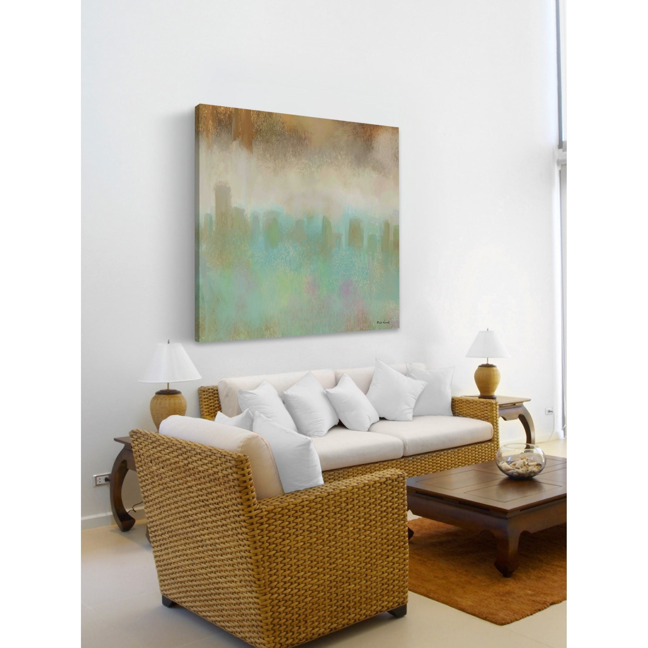 Marmont Hill "City Mood" by Rick Novak Painting Print on Wrapped Canvas