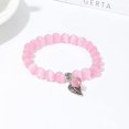 thumbnail image 5 of RV Pulsera de piedra natural para mujer, cuentas de 0.315 in, pulsera elástica de cristal rosa, pulsera de piedras preciosas, joyería Rojo Verde, 5 of 5