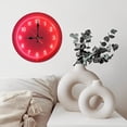 thumbnail image 6 of Red Neon Clock Wall Decor Modern Home 10-Inch Silent Wooden Wall Clock, Battery Operated (AA Batteries Not Included), Artistic Home Decor, 6 of 7