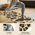 thumbnail image 4 of Gold and Brown Of Leopard Print Hot Yoga Mat Towel Non Slip for Hot Yoga - Quick-Drying Yoga Mat Cover with 4 Corner Pockets with Travel Bag - Hot Yoga Towel Non Slip 74"x26", 4 of 6