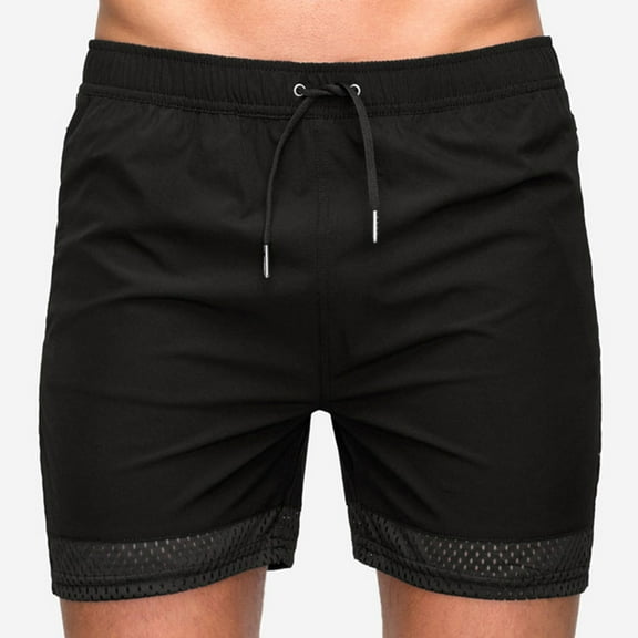 Wavsuf Mens Shorts Surf Beach Summer Black Swimwear Size 2XL