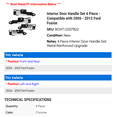 thumbnail image 2 of Interior Door Handle Set 4 Piece - Compatible with 2006 - 2012 Ford Fusion 2007 2008 2009 2010 2011, 2 of 2