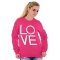 thumbnail image 5 of LOVE Crown Thorns Christian Faith Women Crewneck Sweatshirt Brisco Brands S, 5 of 6