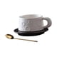 thumbnail image 3 of Taza de cerámica para café, leche, con asa suave para café con leche, té, leche, zumo y té. Blanco, 3 of 9