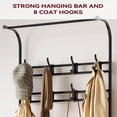 thumbnail image 3 of QinaQin 3-In-1 Hall Tree Shoe Rack for Entryway with Storage Shelf and 8 Removable Hooks, 3 of 7
