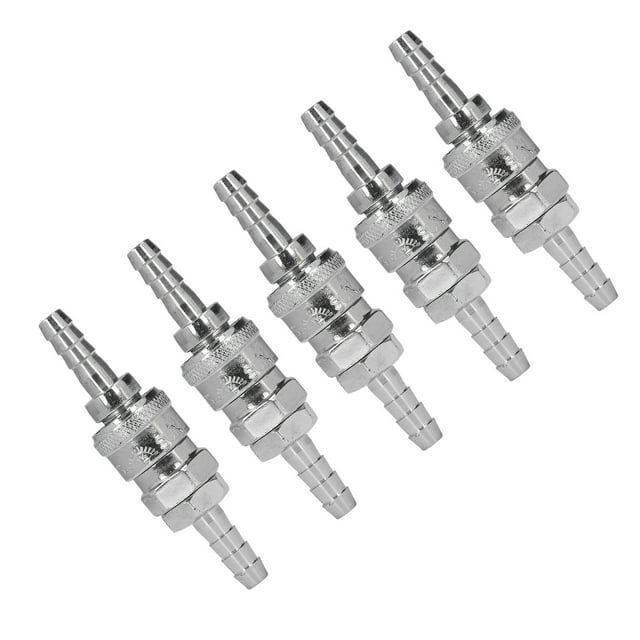5 Ensembles de Raccords d'Air en Acier Inoxydable et Kit de Fiche Raccords d'Air en Acier Inoxydable Plaqués Raccords Rapides Pneumatiques et Kit de Fiche
