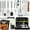 Solid Color, variant on 34-piece high-quality stainless steel grilling set - perfect for grilling on iron plates and camping barbecues - ideal for school lunches and family outings